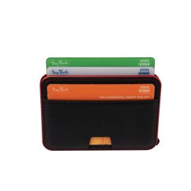 Furbo Evo Vegetale Color leren RFID pasjeshouder slim (rood) met buitenvakken