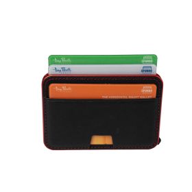 Furbo Evo Vegetale Color leren RFID pasjeshouder slim (rood) met MagSafe en buitenvak