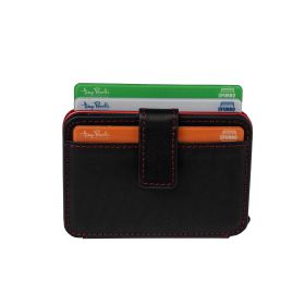 Furbo Evo Vegetale Color leren RFID pasjeshouder (rood) met papier- en kleingeldvak en buitenvakken